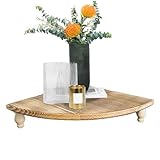 Takingup Mensola ad angolo da 11x11 pollici piedistallo in legno supporto in legno rustico per bancone da cucina bagno bar espositore - mensola ad angolo