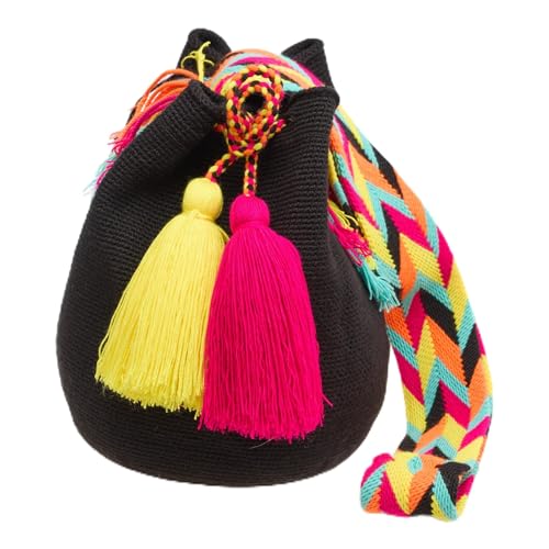 WAYUU bag mochila colombiana, authentic crochet pattern Handmade boho crossbody, Fairtrade Gifts Original from Colombia.
