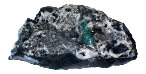 Émeraude naturelle brute en quartz pour cabinet de curiosités et décoration minérale
