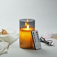 Candele LED Ricaricabili Koelaa - Set 2 Pezzi, Fiamma Oscillante, Telecomando E Timer - Foto 3