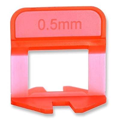 EMAISTORE Tile Leveling System - Pack of 600 Tile Spacers roughly 1/51 Inch (0.5mm) (Approximate) - Professional Tile Leveling Clips for Ceramic Tile and Stone Installation.