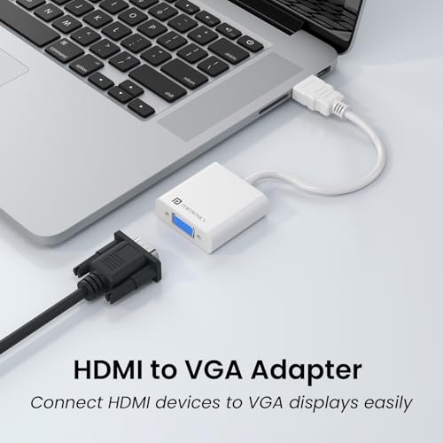 Portronics DigiBridge HDMI to VGA Converter with 1080p Full HD @ 60 Hz Max Resolution, 16 cm Long Cable, Durable Build Material, Compatible with... - Image 2
