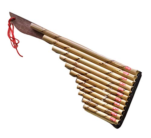 Cozinest Thai Wote Panpipe Bamboo Instrument Traditional Musical Isan Laos Pan Flute 12 Pipes #TOP8