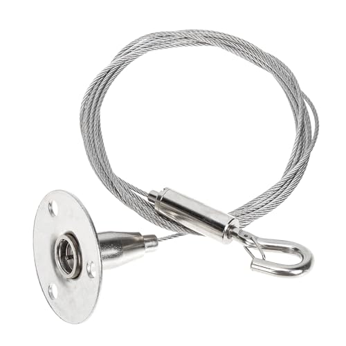 GALPADA Ganchos para Colgar Cuadros y Cable de Acero Inoxidable 2 M Base Antióxido para Marcos y Lámparas en Interiores Bricolaje Fácil Instalación