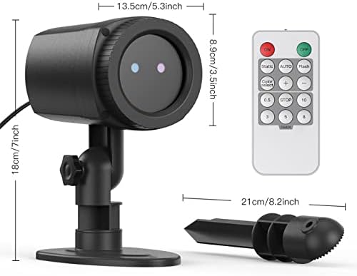 Miniatura 8 de Proyector de luces de Navidad para exteriores, 12 patrones de Navidad, IP65 impermeable, control remoto y temporizador, luz de decoración de Navidad