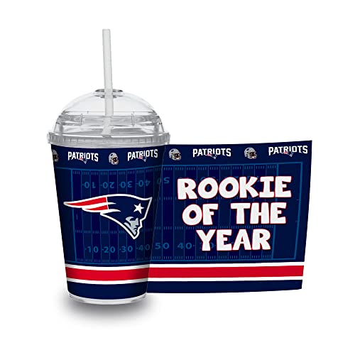 Image of Rico Industries NFL Football Rookie of The Year 12oz Acrylic Tumbler, Youth Tumbler with Swirly Straw