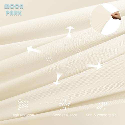 Image of MOON PARK Pregnancy Pillows for Sleeping - U Shaped Full Body Maternity Pillow with Removable Cover - Support for Back, Legs, Belly, HIPS - 65 Inch - Ivory - Cooling Cover