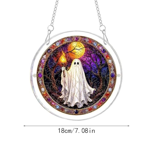 Kit de acrílico de fantasma de Halloween para decorar ventanas de apartamentos modernos 7