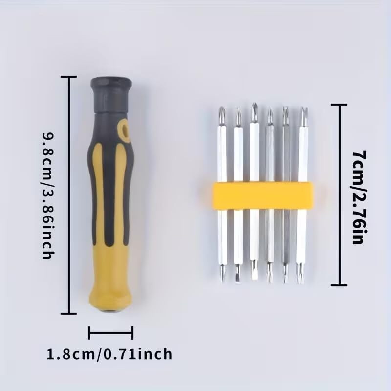 12-in-1 Precision Screwdriver Set with Magnetic Tips, Professional Repair Tool Kit for Smartphones, Tablets, Laptops, Electronics & Glasses