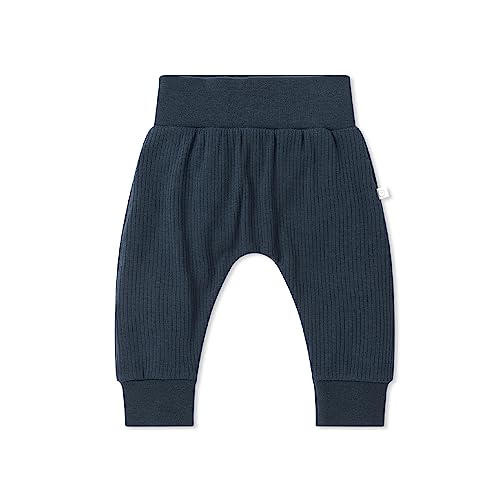 Image of MORI Baby Premium Stretchy Ribbed Joggers - Comfortable Fit Breathable Everyday Pants - Elastic Waist Bottoms for Toddlers