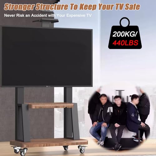 Soporte móvil para TV de 32 a 80 pulgadas con ruedas miniatura 4