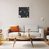 SHFJASBNUMG Póster de constelación del universo en lienzo para pared, diseño de planetas, para sala de estar, decoración del hogar, 30 x 30 cm