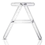 Multi Angle Measurement Tool Premium Stainless Steel 4 Sided Professional Ruler | Level Angleizer Measuring Template Ideal for Drawing, Carpenters, Craftsmens, Woodworkers, Builders, Handymen and DIY
