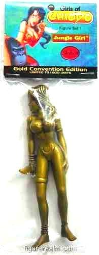 Limited Edition Gold Jungle Girl Action Figure - Girls of Chiodo Figure Set 1 - GOLD CONVENTION EDITION