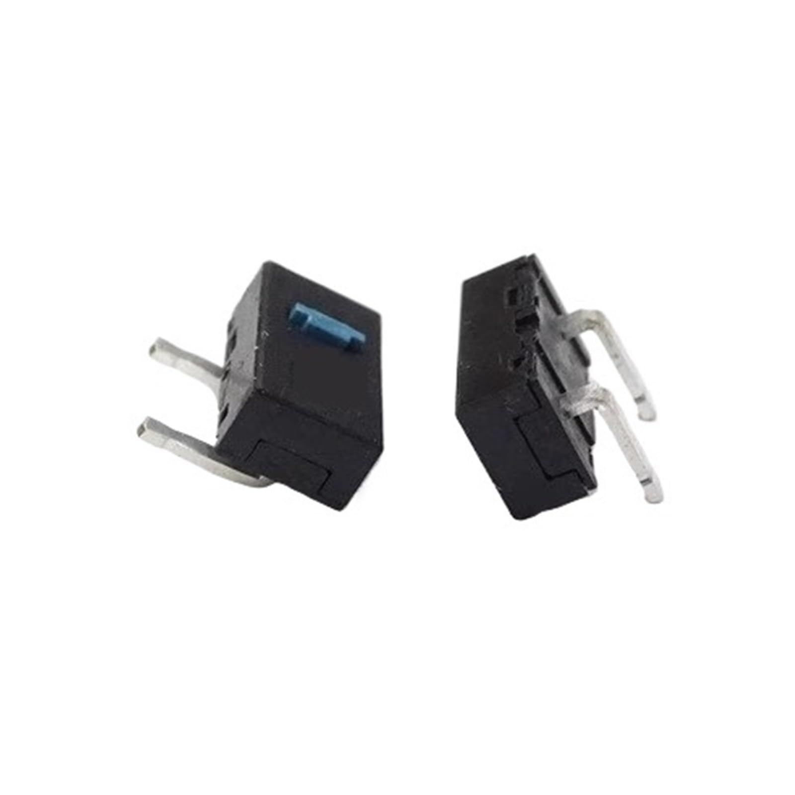2 unids/pack interruptor izquierda derecha doblada 2 pines interruptores 5 millones de clics de por vida(Right bent blue dot)