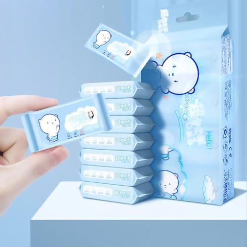 Image of Mini Baby Wet Wipes Portable Wet Tissue Toilet Wipes Supplies Travel Wipes Hand and Face Wipes Disposable Portable Pocket Water Wipes Baby Skin Care Wet Tissue Travel