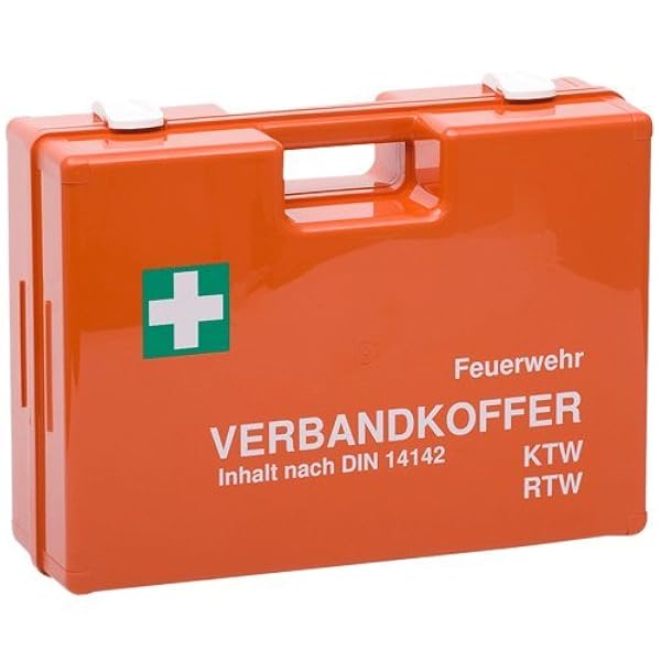 LEINAWERKE 40000 - Maletín de Primeros Auxilios para Bomberos y hospitales, Color Naranja