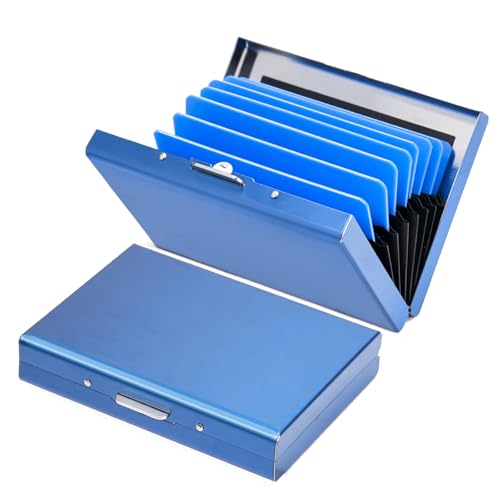 Image of Credit Card Holder Wallet Stainless Steel Card Case RFID Blocking Business Card Holder Protector for Women Men
