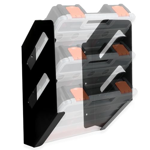 Iron Forge Tools Small Parts Organizer Box Bracket Kit for Work Van Storage - Fits 3 Small 1.75-3 in. depth Tool Box Organizer, Wall Mount Shelving