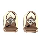 Psivika 2PC Gold Plated Big Diamond Single Grillz Cap for Your Teeth Grillz Men Women Hip Hop Jewelry Gift (Rose Gold)