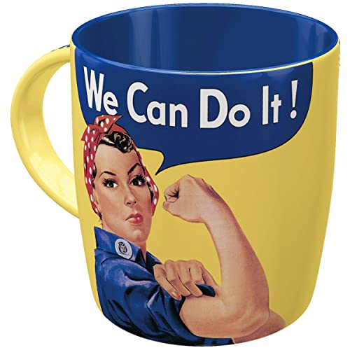 Nostalgic-Art Tasse à café rétro, USA – We Can do it – Idée de Cadeau pour des Personnes spéciales, en céramique, Design Vintage avec Citation, 330 ML