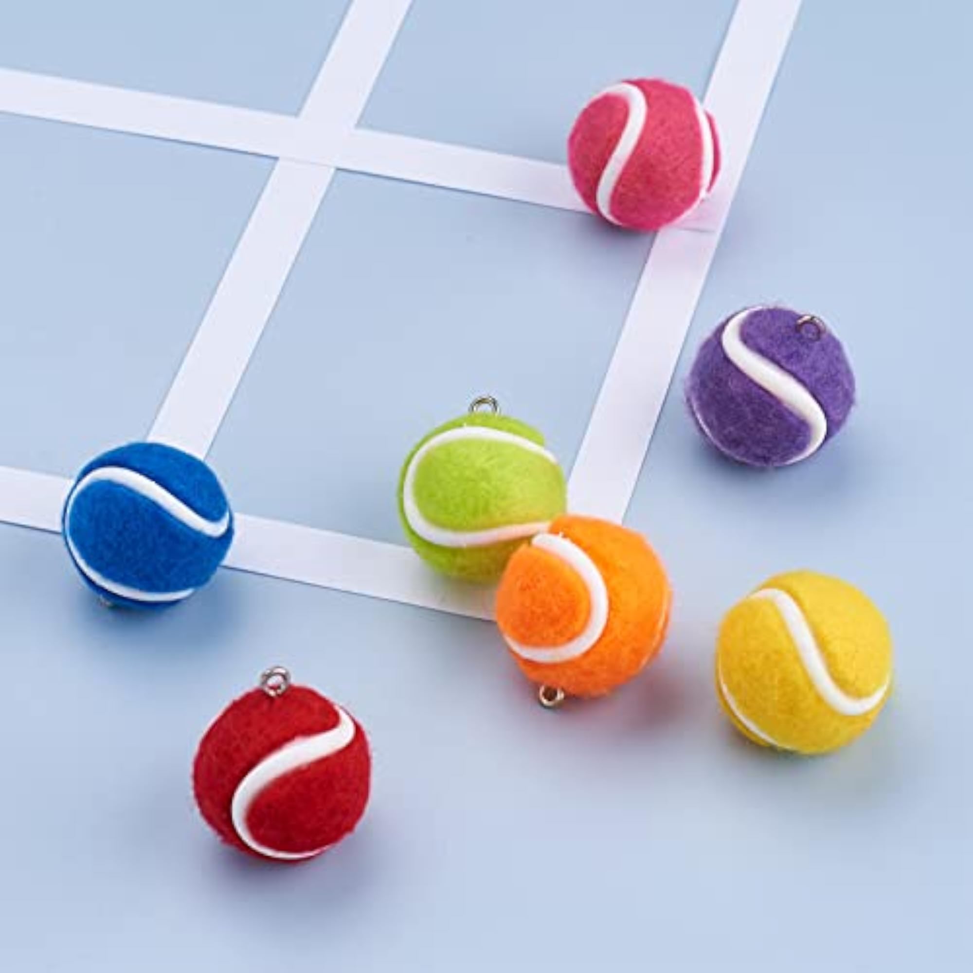 Lovely Sports Ball Pendant Charm for DIY Keychain
