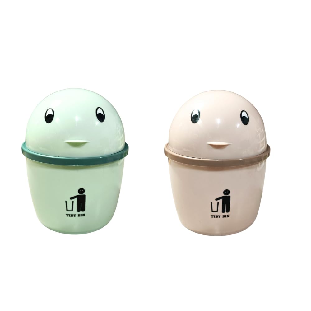 Titox Mini Trash Can - Swing Lid Desktop Bin -6