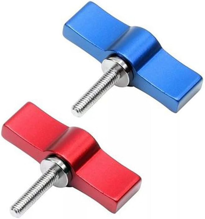 1PCS Slotted Bolts Photographic Equipment Adjustable Thumb Lock Screw Aluminum alloy Screws - (Thread Diameter: Blue, Length: M4x14mm)
