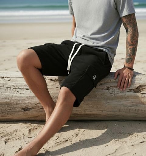 Image of INDICLUB Men's Athletic Performance Shorts,Casual Everyday Wear, Comfortable Drawstring Style
