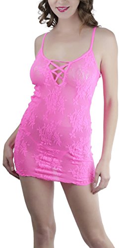 Image of ToBeInStyle Women's Stretch See Through Fishnet Novelty Mini Rave Party Dress