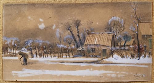 Cuadro de Van Gogh para renovar paredes vacías, óleo de invierno 60x90cm