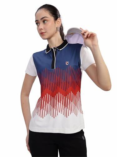 Image of STELLERS Women's Half Sleeve Active Wear Polo T-Shirt| Feather Touch Feel | Regular Fit | Odour Resistant | Anti-Static | Wrinkle Free | Quick Dry | Stretchable | Lightweight | Sweat-Proof