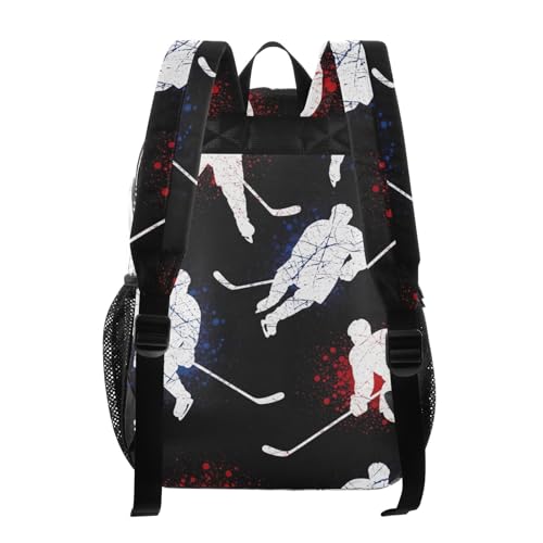 Funny Hockey Players Print Women Clear Backpack Cute Kids Girls Backpack Boys Large Plastic Approved Bag3
