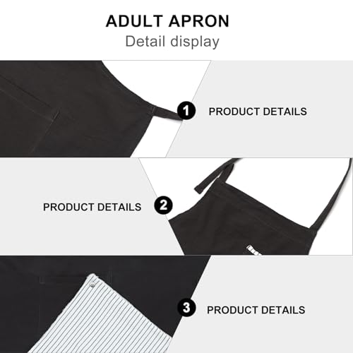 Tablier en coton avec serviette suspendue latérale et réglable