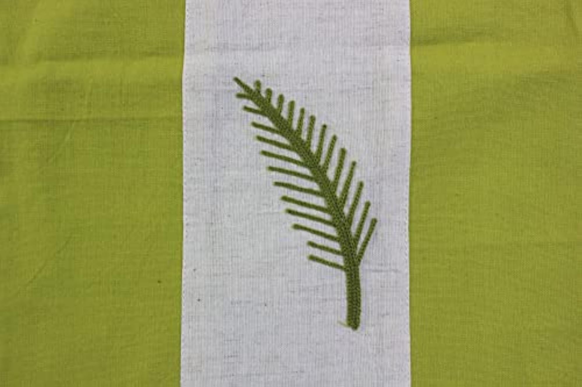 Cotton Adornado Leaf Embroidery Rectangle Table Cover with Place Mat & Napkins