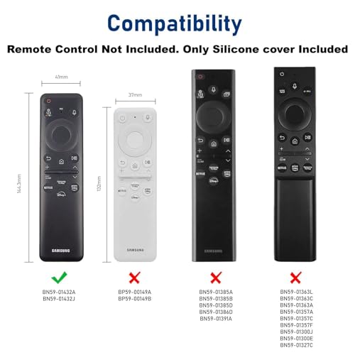 Image of Silicone TV Remote Cover Compatible with Samsung Smart TV Remote 2023 BN59-01432G BN59-01432A (Samsung Smart TV 2023 Model Solar Remote Cover - Style 8, Luminous Blue - Style 8)