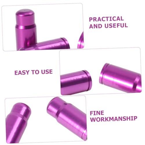 5pcs Tapas de Válvula para Rueda de Bicicleta de Aleación de Aluminio Estilo Francés Morado Previene la Fuga de Aire miniatura 4