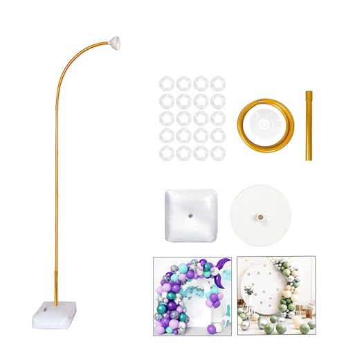 STFALI Arco para balões, 2,5 m, suporte para balões, para casamentos, graduação e aniversário (dourado)