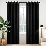 Joydeco Blackout Curtains for Bedroom 84 Inch - Black Out Curtains with Grommets Thermal Insulated Room Darkening Light Blocking, Noise Reducing & Wrinkle-Free Drapes for Living Room Windows, 2 Panels
