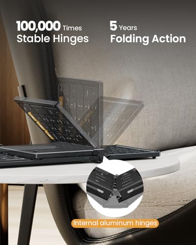 Image of ProtoArc XKM01 Full-Size Foldable Keyboard Mouse Combo for Travel - Black