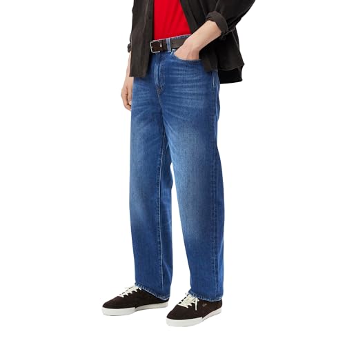 Lacoste Men's 5 Pocket Straight Cut Indigo Jeans, Washed DEEP Medium, 32/322