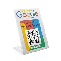 NFC Google Bewertungsdisplay aus Acrylglas BLACK Edition DIN A5 NFC Google Bewertungsdisplay aus Acrylglas BLACK Edition DIN A5