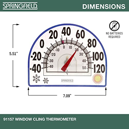 Springfield Static Cling Indoor Outdoor Thermometer, Temperature Gauge for Patio, Pool, and Sauna, 8-Inch, White/Blue by Springfield - Image 7