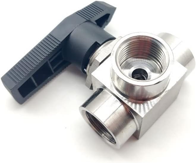 Zawór Odcinający 1 szt. Trójdrożny zawór kulowy, gwint żeński G1/8" 1/4" 3/8" 1/2"