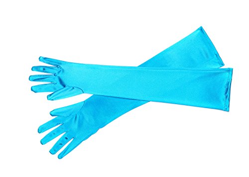 Utopiat Audrey Style Holly Golightly Long Elbow Length Opera Gloves pour les femmes (Turquoise brillant)