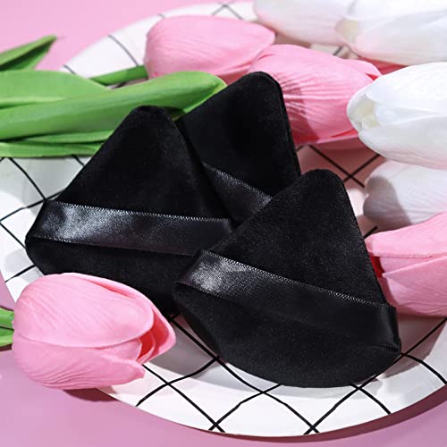 Beakey Triangle Powder Puffs For Face Powder Makeup Puff For Loose & Cosmetic Foundation, Wedge Shape Velour Cosmetic Boun Boun Sponges For Contouring, Beauty Tools 5Pcs #TOP7