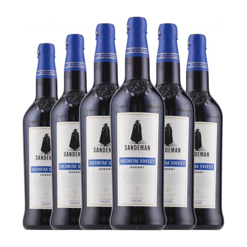 Sandeman Porto Golden Medium Dulce Jerez-Xérès-Sherry 75 cl Vino generoso (Caja de 6 Botellas de 75 cl)