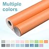 sourcing map PVC Peel and Stick Wallpaper 15.8" x 196.9" Waterproof Self-Adhesive Decorative Contact Paper Removable Cloth Vinyl Wrap Paper for Kitchen Bedroom Cabinet Furniture, Orange #2