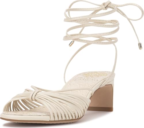 Image of Vince Camuto Lory Ankle Wrap Kitten Heel Sandals | Party Sandals