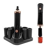 Nail Lacquer Shaker, Nail Polish Mixer, Portable Electric Eyelash Glue Shaker with 2 Connectors and 8 Sizes of Caliber Liquid Evenly Mixer for Eyelash Extension Lash Glue Ink (Black)